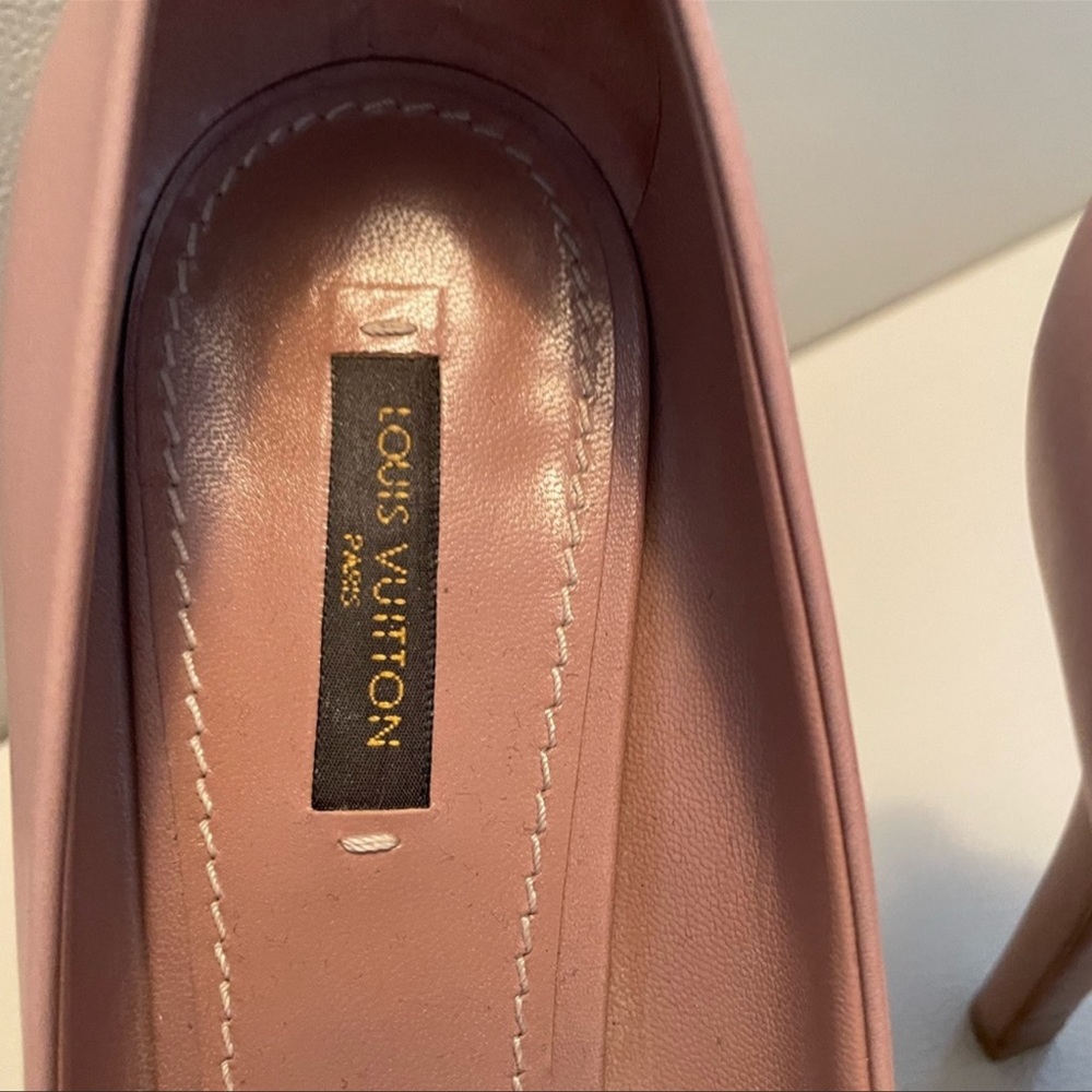Authentic Louis Vuitton Pink Patent LeatherOh really! Peep Toe Pumps Size38.5 - Picture 6 of 17